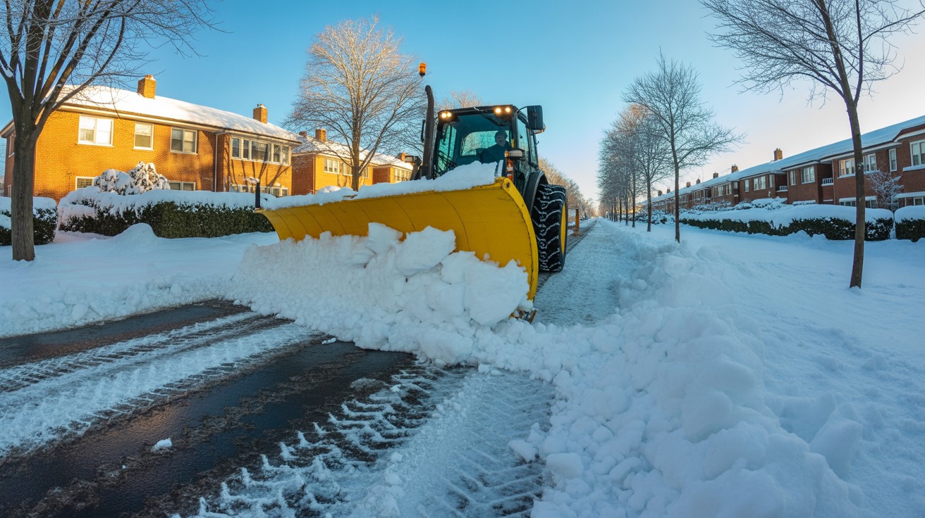 Snöröjning Plogning Halkbekämpning