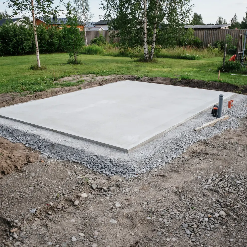 anlagga husgrund gjutning betongplatta balsta stockholm uppsala
